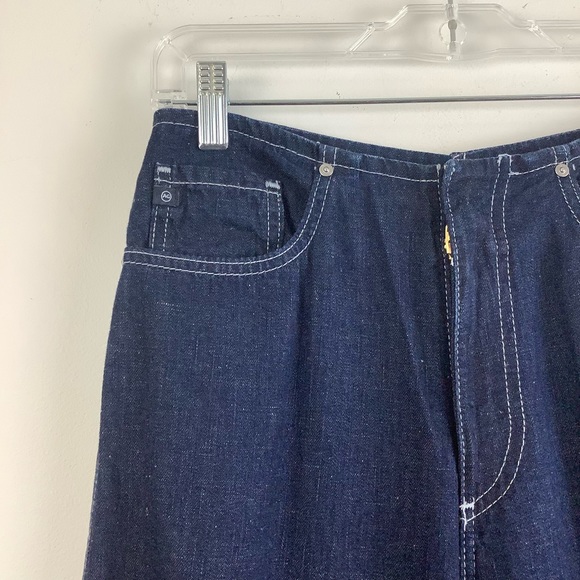 Adriano Goldschmied AG The Etta Wide Leg Crop Jean in Midnight Surge Indigo Blue - Picture 4 of 8